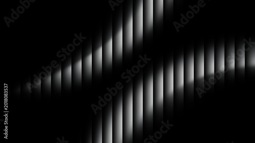 Schilderij op canvas black and white with parallel vertical lines, creating a neat geometric structure
