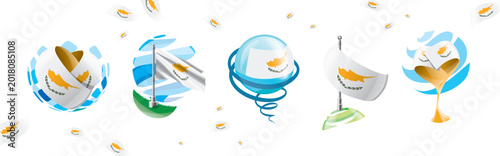 Foto Vector set of the Cyprus flag in various creative designs