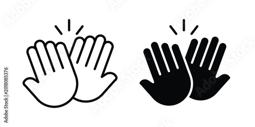 High Five icon series in black