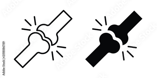 Foto joint pain icon series in black