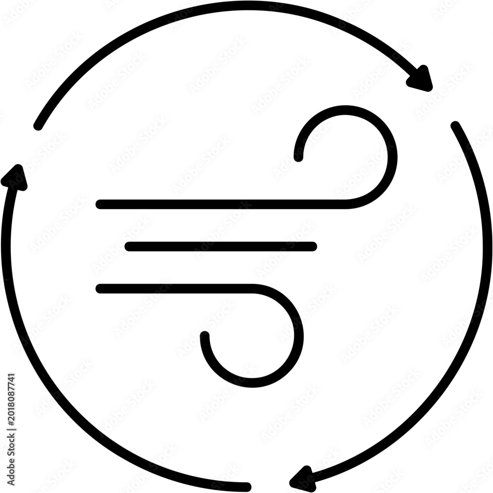 Fototapeta premium Glyph Solid Air Cycle Icon