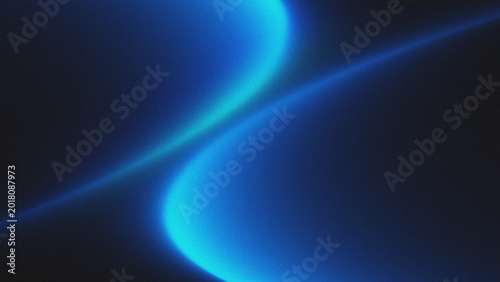 Konstfotografi Glowing Blue Abstract Shape, Dark Grainy Black blue Backgound Blue Silk Waves Ba