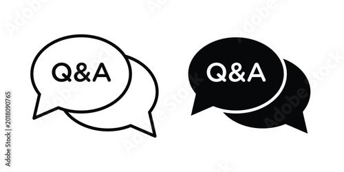 Canvastavla QNA icon series in black