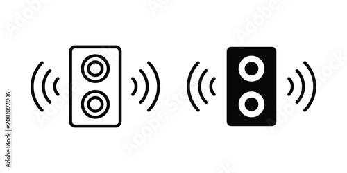 Soundbox icon series in black