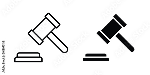 Fotografie Trial hammer icon series in black