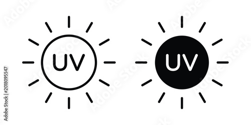 Photos UV icon series in black