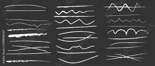 Foto charcoal chalk hand drawn underline