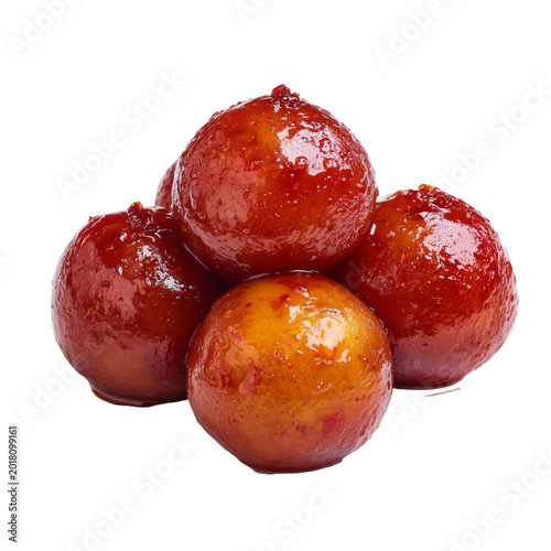 Gulab Jamun Isolated on White or transparent  background