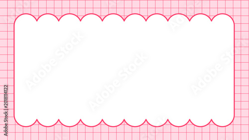 grid&cloud frame pink