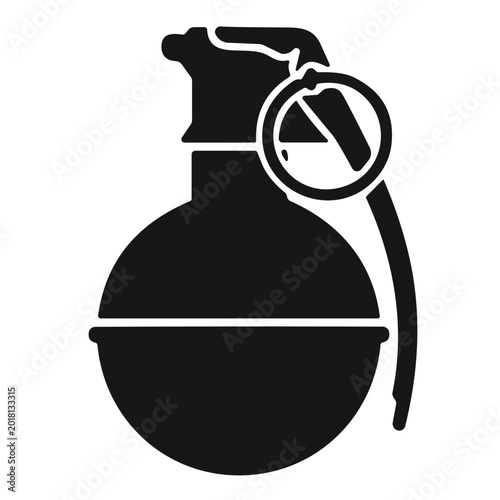 vector illustration of a hand grenade