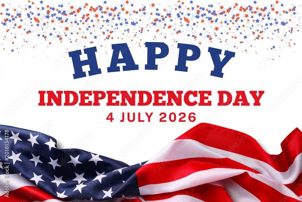 Fototapeta premium Celebrate 250 years of America with July 4 decor