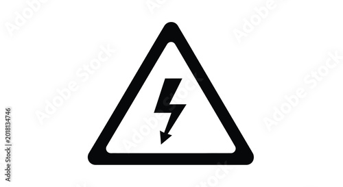 Free Download high voltage warning sign black silhouette on white background - GFXLoad