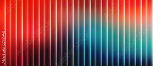 Bild auf Leinwand Abstract background with vertical glowing stripes in red and blue gradient