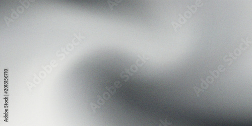 Tableau sur toile Grainy gradient background, grey black white monochrome abstract noise texture banner backdrop