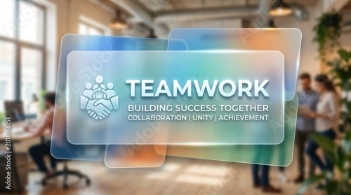 Teamwork collaboration concept in modern office space