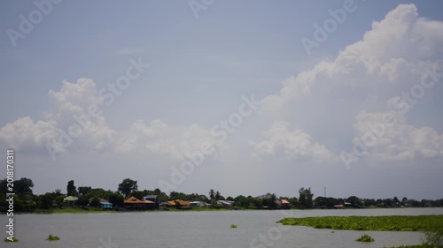 Daytime Time Lapse Of Chao Phraya River In Chai Nat Province 01