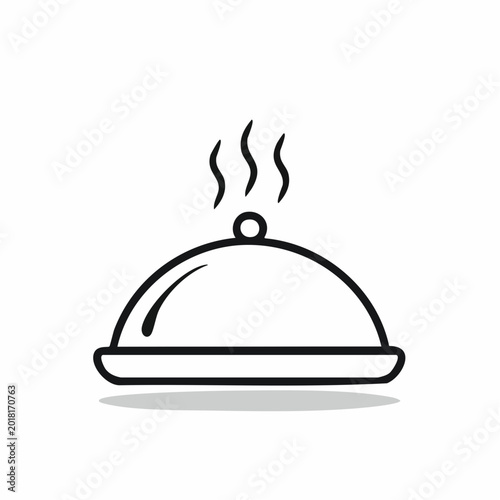 Hot food cloche icon