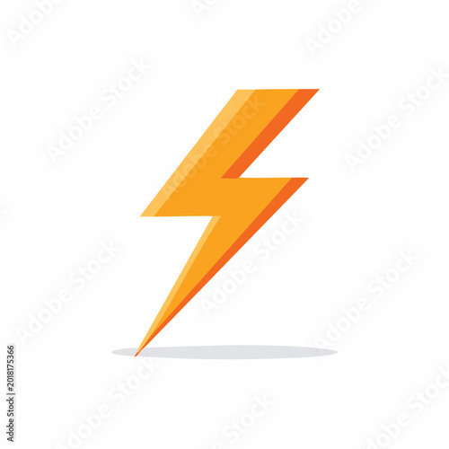 Free Download Orange Lightning Bolt Icon - GFXLoad