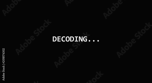 Digital decoding text animation loading screen for cyber tech animation