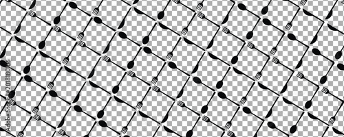 Foto Simple classic pattern with Spoons and Forks