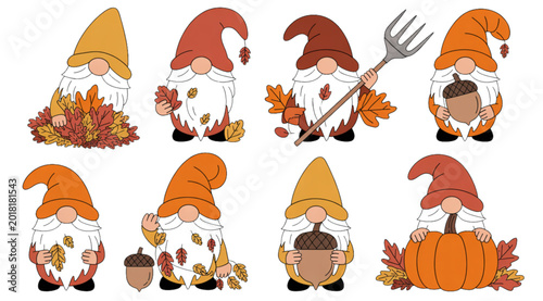 Fotografía Group of colorful autumn leaves falling in air with shadows Vector