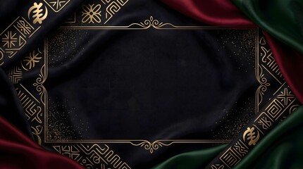 Modern Juneteenth Social Media Background with African Inspired Abstract Design