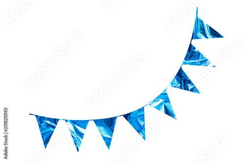 Blue bunting banner garland