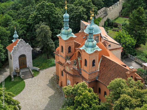Obraz na płótnie High Angle View Of The Church Of Our Lady Victorious And Carmelite Monastery Sur