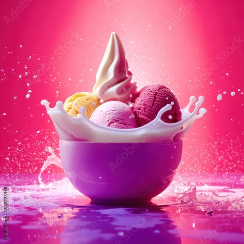 ice cream in a bowl