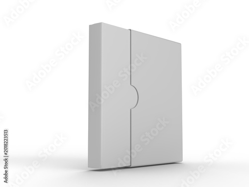Fotografie Slipcase book mockup with clean white hardcover packaging on  background