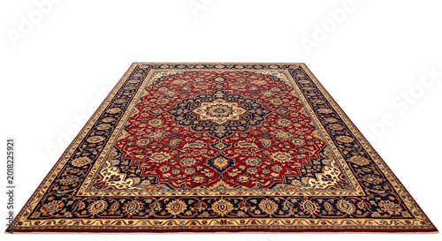 Luxurious Persian Rug with Intricate Floral Design and Rich Colors.