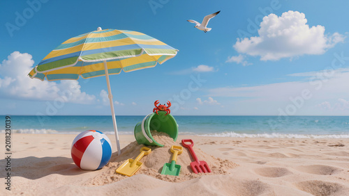 beach ball on the beach