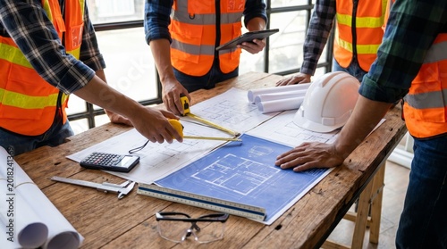 Construction planning in engineering blueprint analysis by professionals