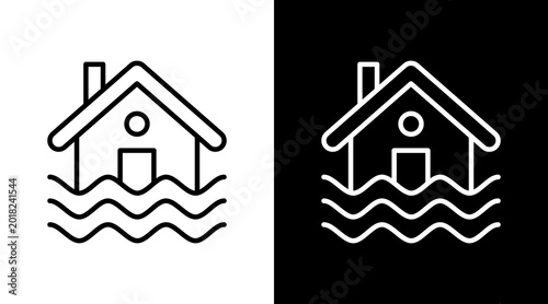 Flood White Icon Set Design