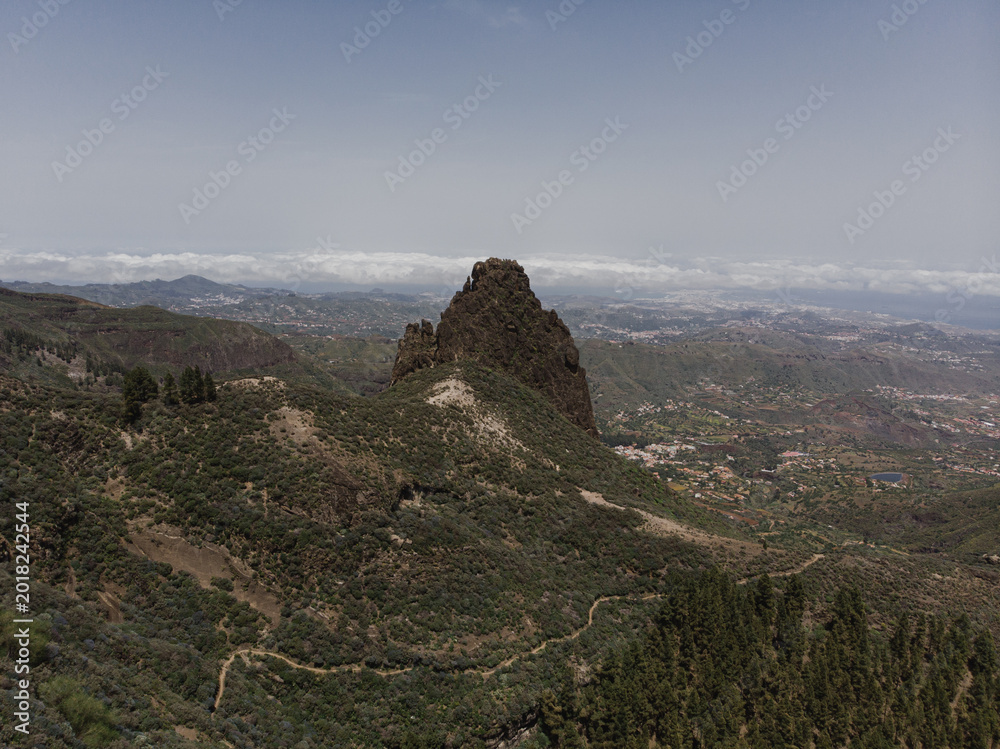 Naklejka premium Scenic View of Mountain Peak in Gran Canaria