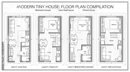 Photos Modern tiny house floor plan compilation featuring minimalist concepts and urban