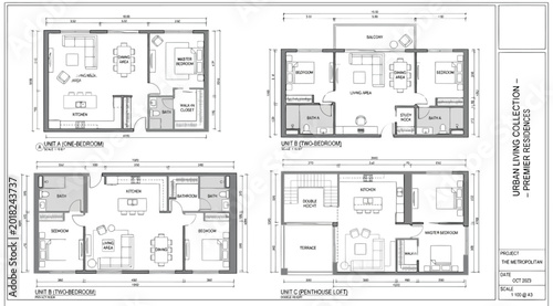 Bild auf Leinwand Urban living collection premier residences floor plans