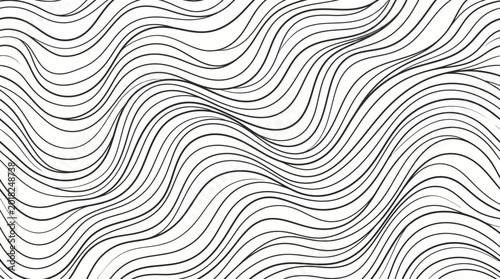 Cuadro en lienzo Abstract Wavy Line Pattern Texture for Backgrounds and Graphic Design