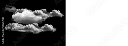 Bild auf Leinwand White fluffy clouds in a clear sky on a sunny day atmosphere transparent backgro