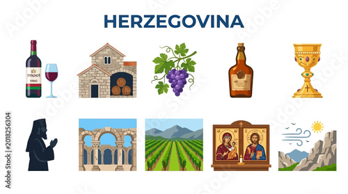 Fotografie Herzegovina Cultural and Natural Icons Collection.