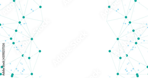 Teal network connections on transparent background vector graphic element