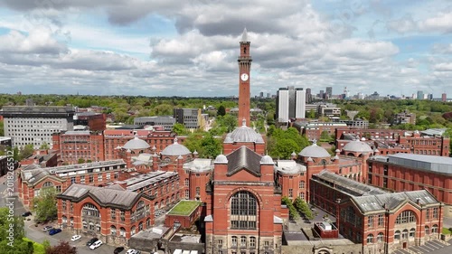 Drone Panorama of University of Birmingham Edgbaston Campus and Joseph Chamberlain Memorial Tower
