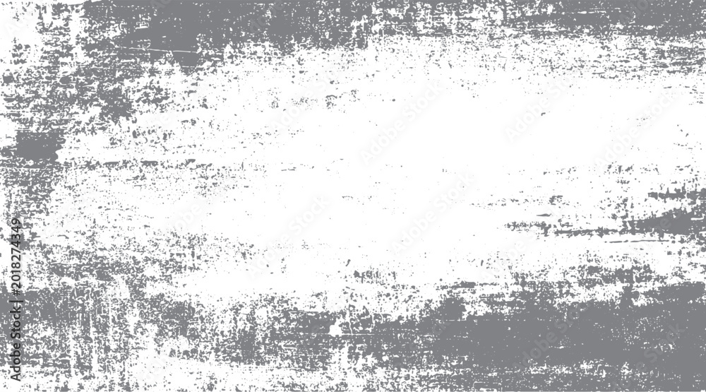 Naklejka premium Gray distressed grunge texture with abstract splatters and scratches on white background