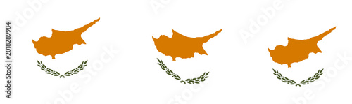 Obraz na płótnie Cyprus flags collection