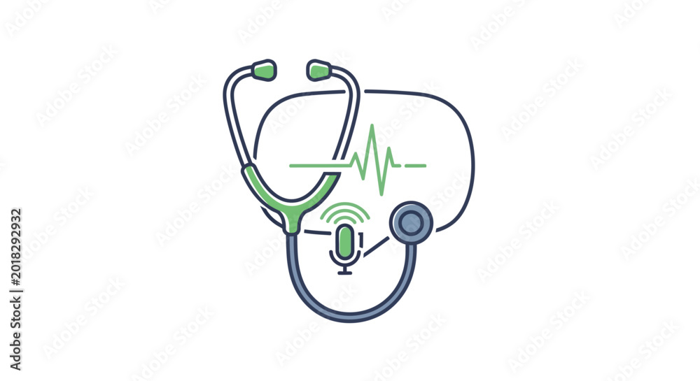Fotografia Stethoscope on a medical background.