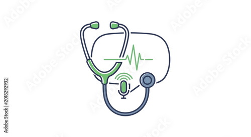 Bild auf Leinwand Stethoscope on a medical background.