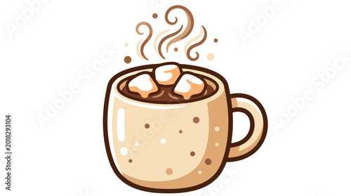 Fotografie A steaming hot mug of coffee.
