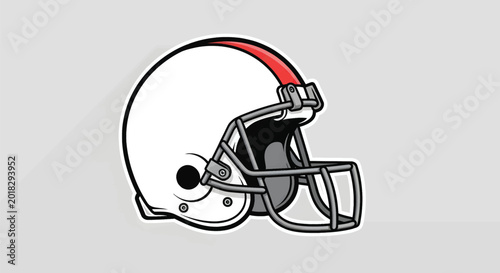 American Football Player Protective Helmet.