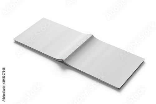 Bilde på lerret blank horizontal brand book catalog cover mockup laid out studio shot isolated 3