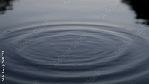 Dynamic water splash frozen in motion forming a crown shape, concentric ripples spreading across dark water surface, abstract fluid dynamics, nature's beauty